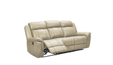 9015 Cream Sofa w/ manual recliners