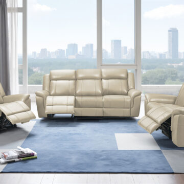 9015 Cream w/ manual recliner