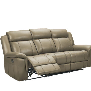 9015 Taupe Sofa w/ manual recliner