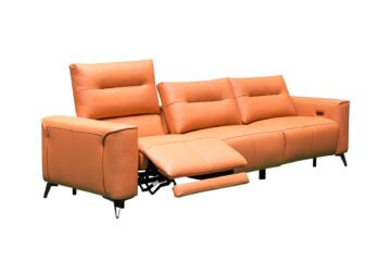 Lex Orange Sofa w/recliner