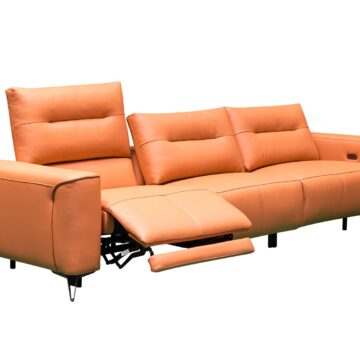 Lex Orange Sofa w/recliner