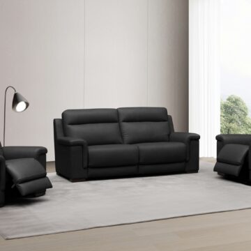 Daxton Recliner Black Sofa & Armchair