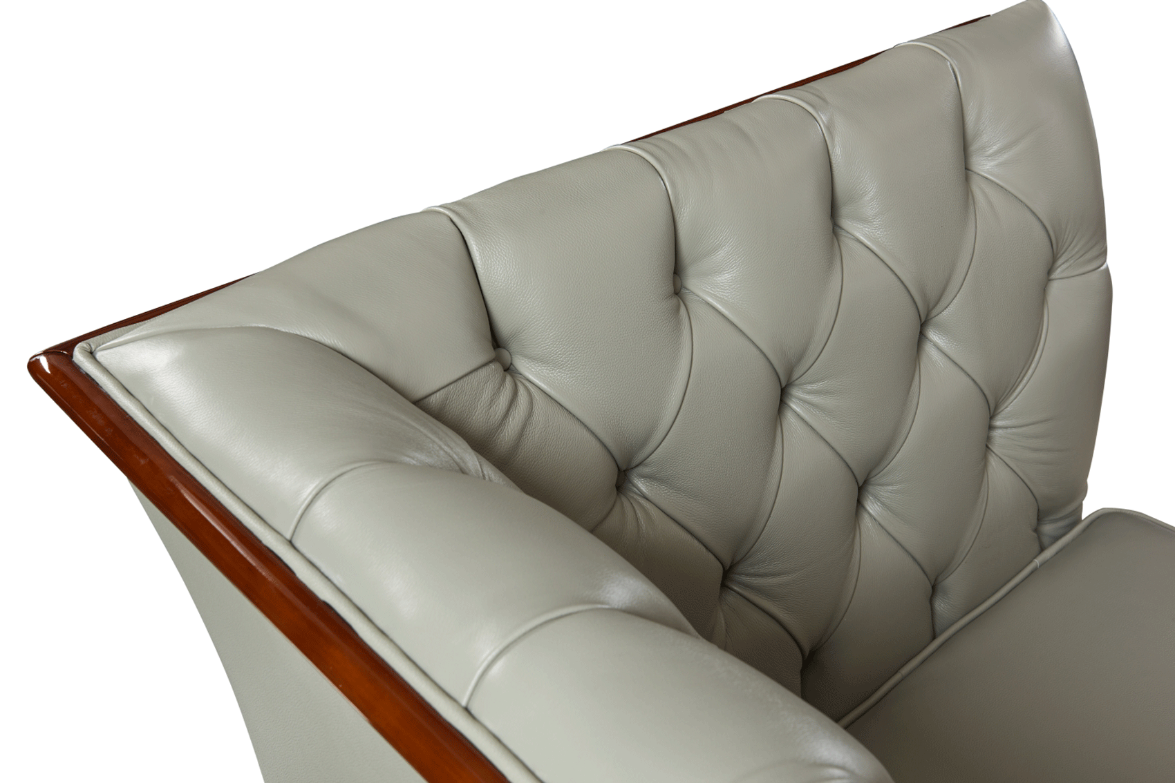 401 Grey Leather Sofa - Image 7