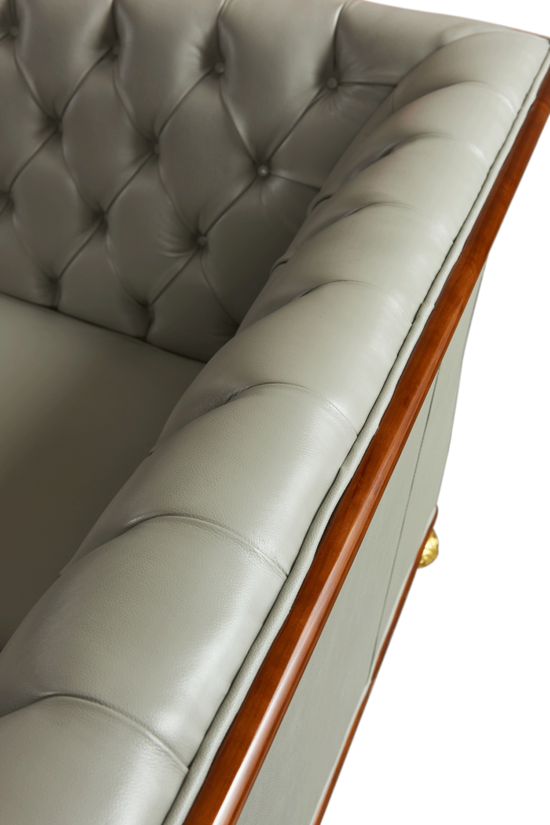 401 Grey Leather Sofa - Image 8