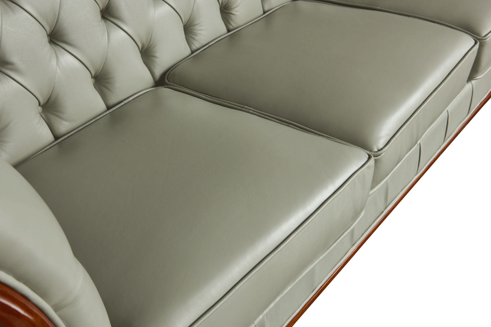 401 Grey Leather Sofa - Image 11