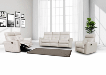 8501 White w/Manual Recliners