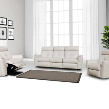 8501 White w/Manual Recliners