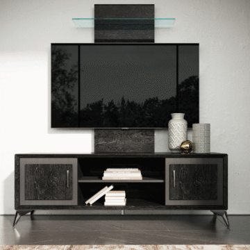 Krystal TV Cabinet + Wall Panel w/ Led light