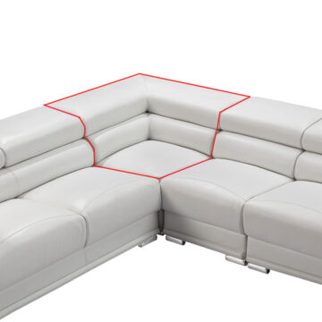 2119 Corner piece - White