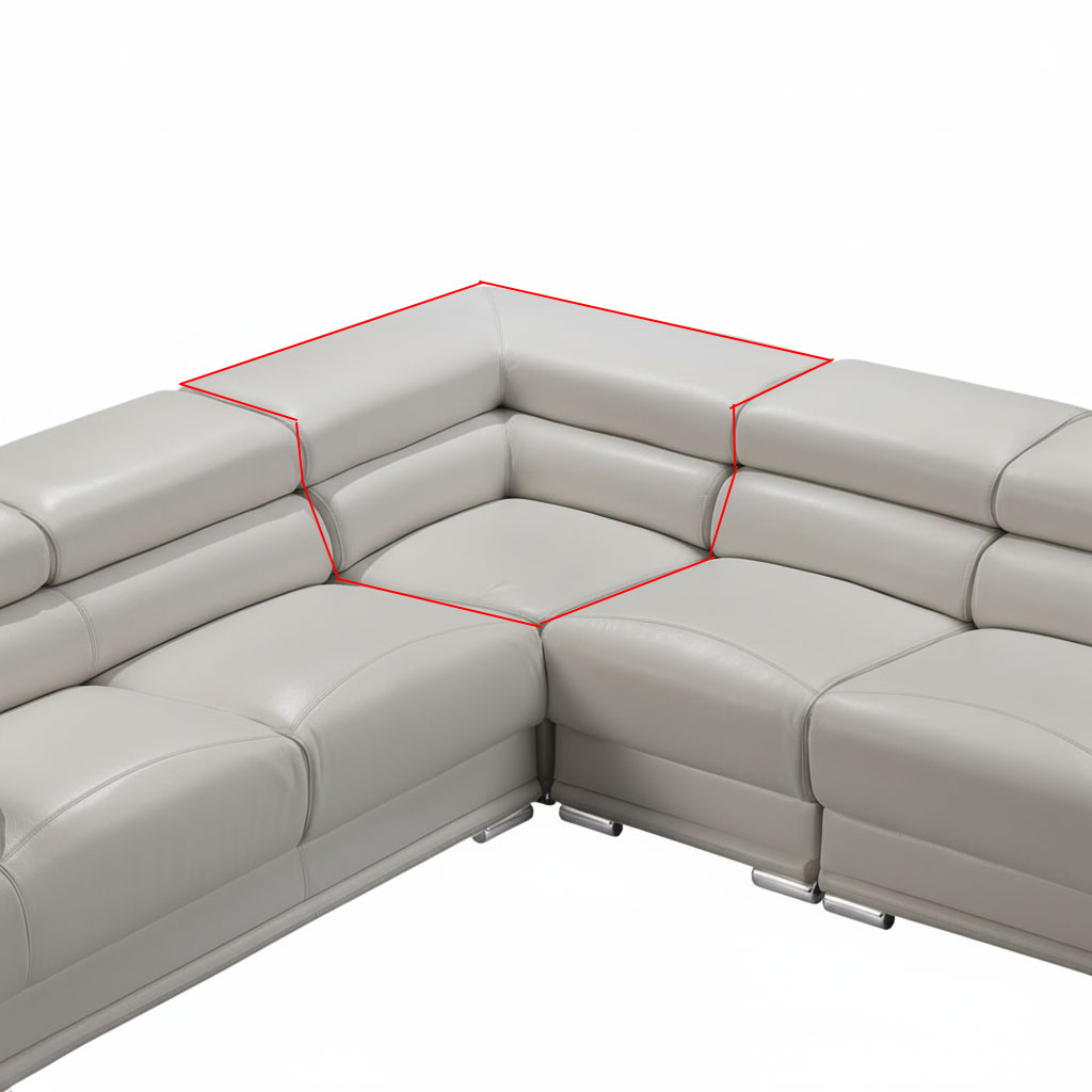 2119 Corner piece - Light Grey