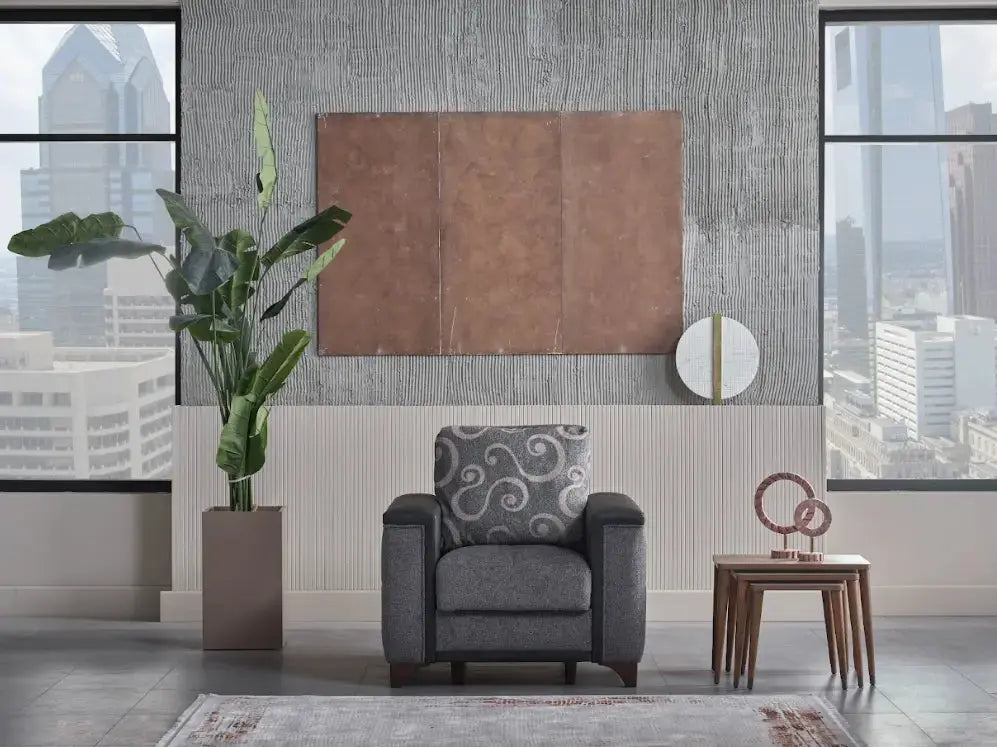CHARLOTTE Arm Chair — Anthracite