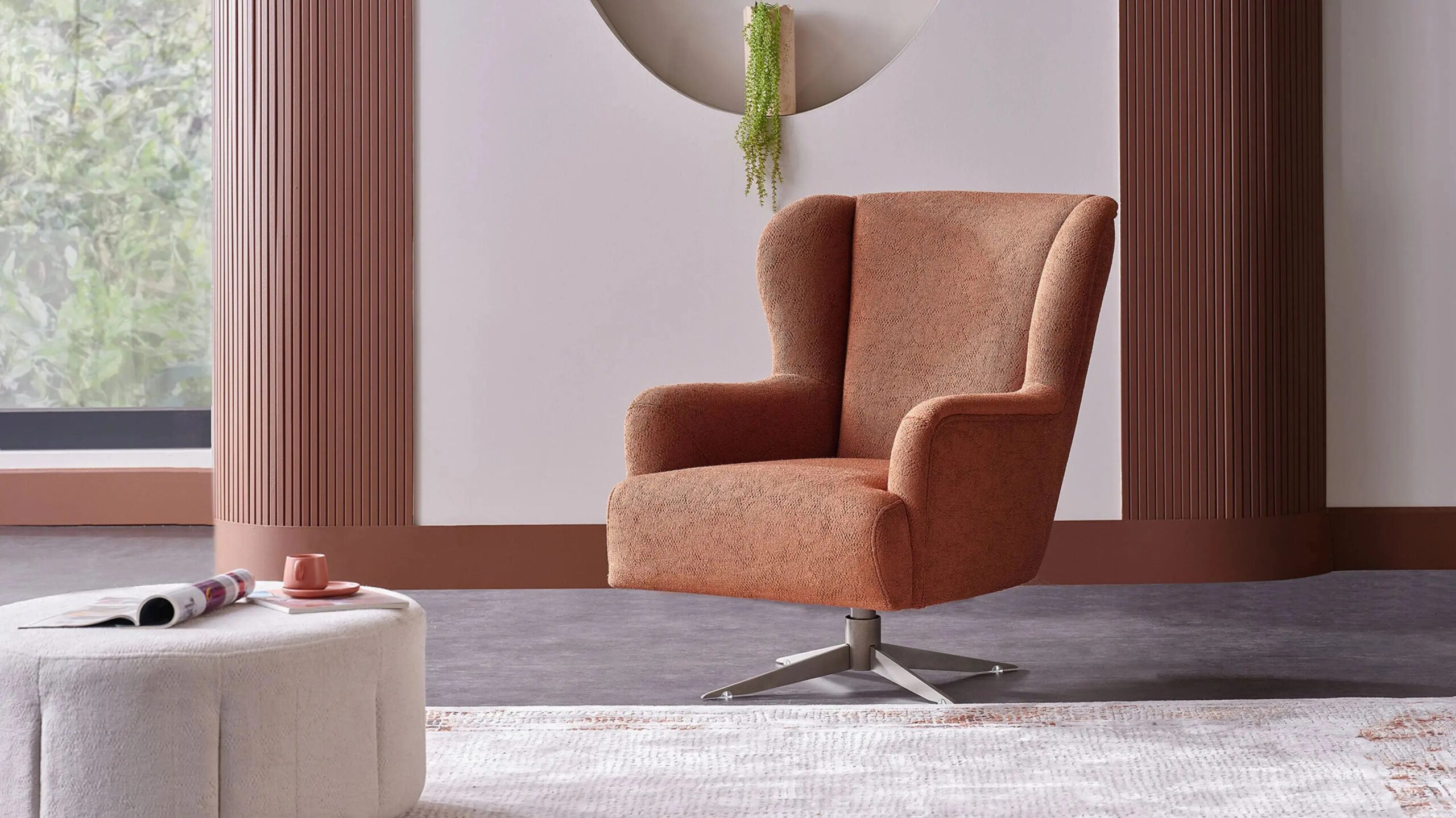 ATLANTA Sectional Armchair — Buckle Cream