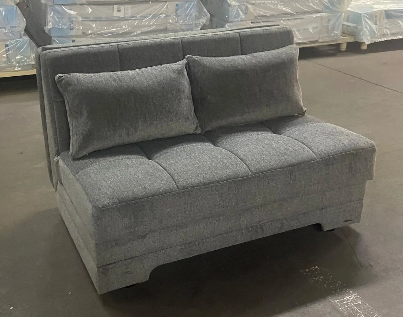 Plush Loveseat — Anthracite